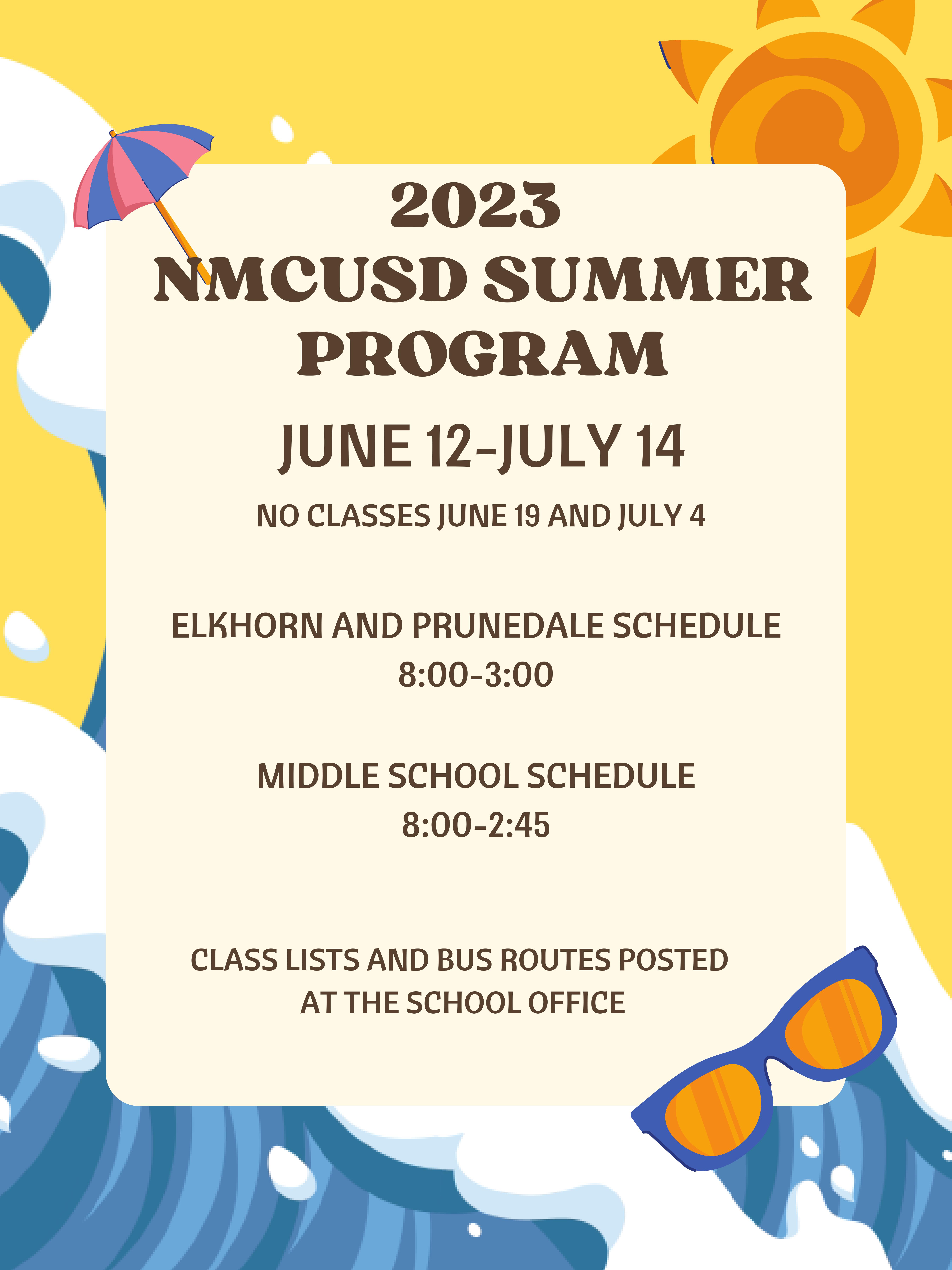 2023 NMCUSD Summer Program